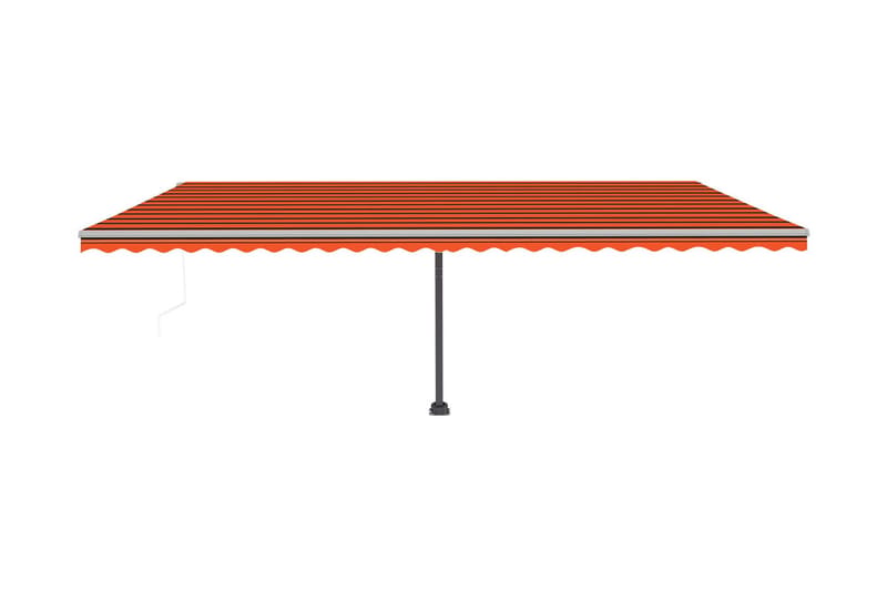 Fristående automatisk markis 600x300 cm orange/brun - Orange - Utemöbler - Solskydd - Markiser - Fönstermarkis