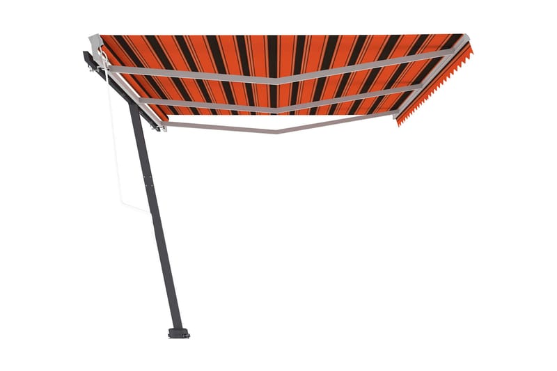 Fristående automatisk markis 600x300 cm orange/brun - Orange - Utemöbler - Solskydd - Markiser - Fönstermarkis