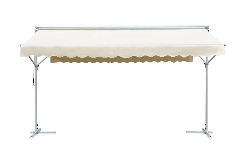 Fristående markis 500x300 cm gräddvit - Vit - Utemöbler - Solskydd - Markiser