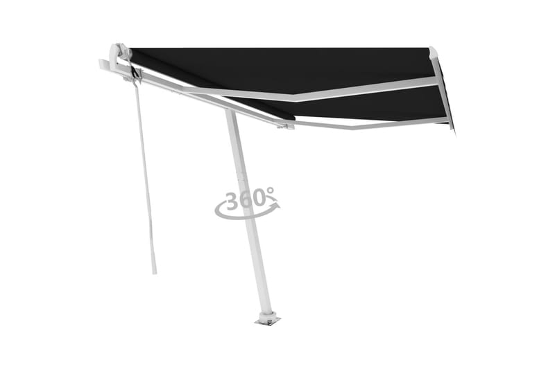 Fristående markis automatisk 300x250 cm antracit - Grå - Utemöbler - Solskydd - Markiser