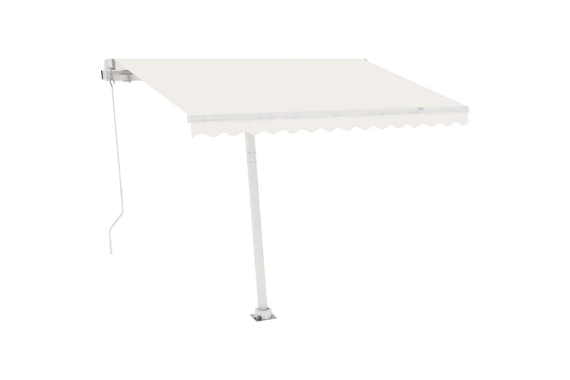 Fristående markis automatisk 300x250 cm gräddvit - Vit - Utemöbler - Solskydd - Markiser
