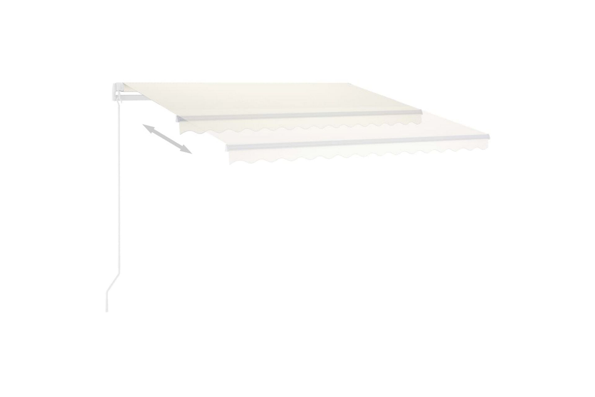 Fristående markis automatisk 300x250 cm gräddvit - Vit - Utemöbler - Solskydd - Markiser