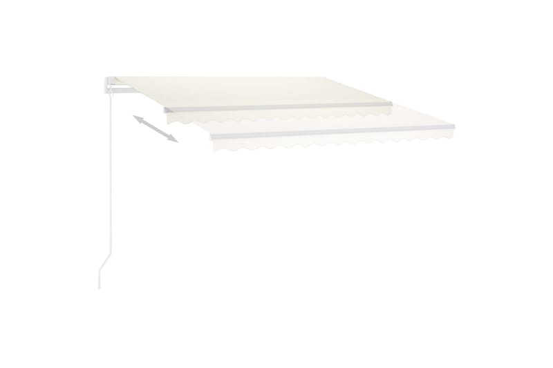 Fristående markis automatisk 300x250 cm gräddvit - Vit - Utemöbler - Solskydd - Markiser