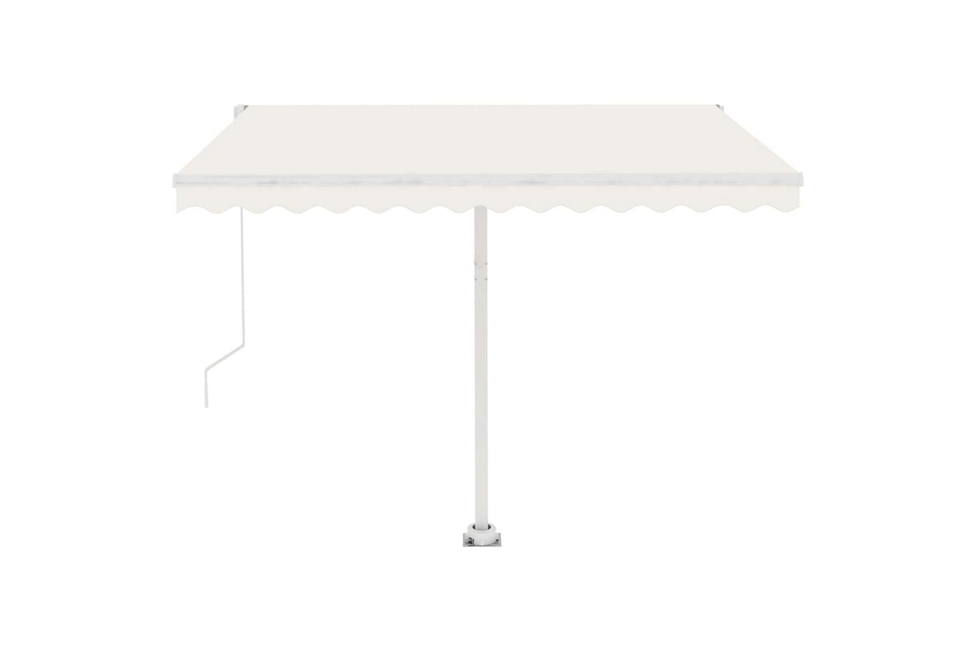 Fristående markis automatisk 300x250 cm gräddvit - Vit - Utemöbler - Solskydd - Markiser