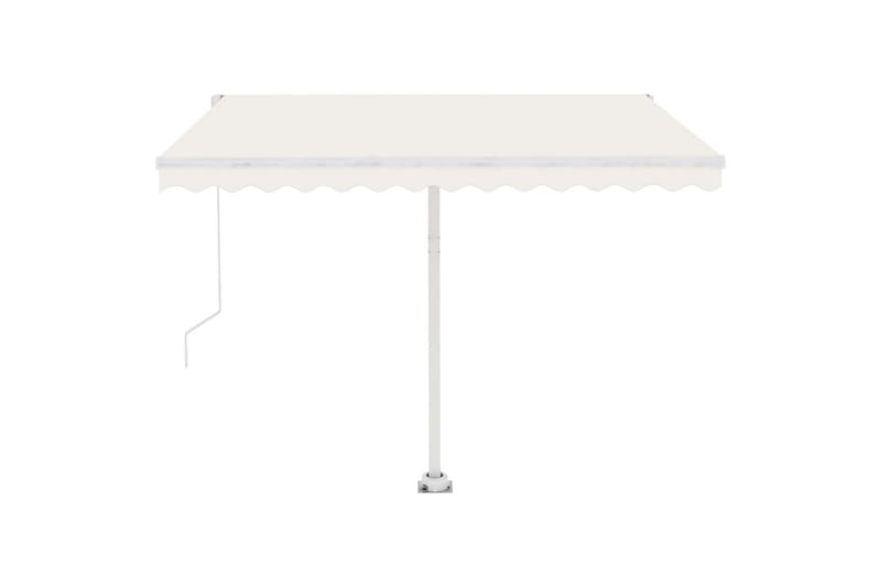 Fristående markis automatisk 300x250 cm gräddvit - Vit - Utemöbler - Solskydd - Markiser