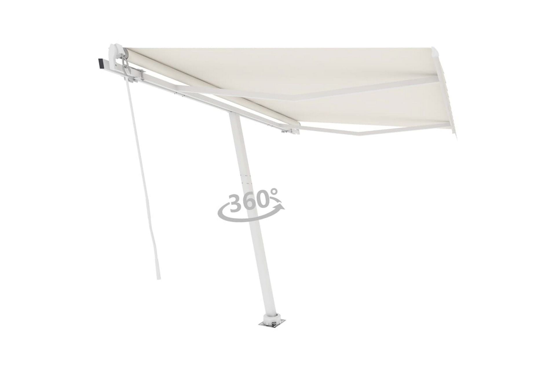 Fristående markis automatisk 300x250 cm gräddvit - Vit - Utemöbler - Solskydd - Markiser