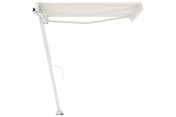 Fristående markis automatisk 300x250 cm gräddvit - Vit - Utemöbler - Solskydd - Markiser