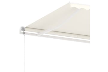 Fristående markis automatisk 300x250 cm gräddvit - Vit - Utemöbler - Solskydd - Markiser