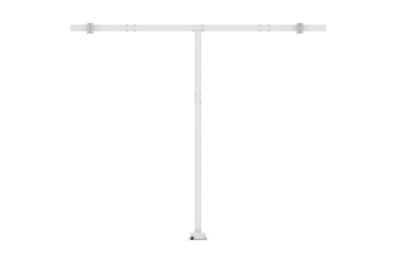 Fristående markis automatisk 300x250 cm gul/vit - Gul - Utemöbler - Solskydd - Markiser