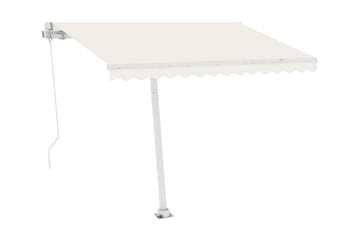 Fristående markis automatisk 350x250 cm gräddvit