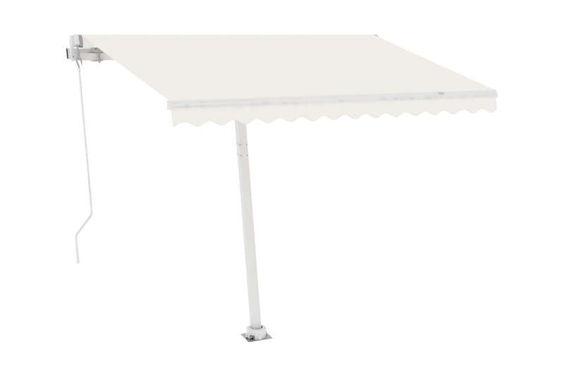 Fristående markis automatisk 350x250 cm gräddvit - Vit - Utemöbler - Solskydd - Markiser