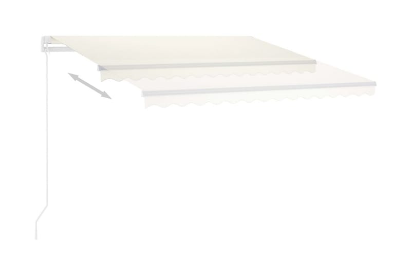 Fristående markis automatisk 350x250 cm gräddvit - Vit - Utemöbler - Solskydd - Markiser