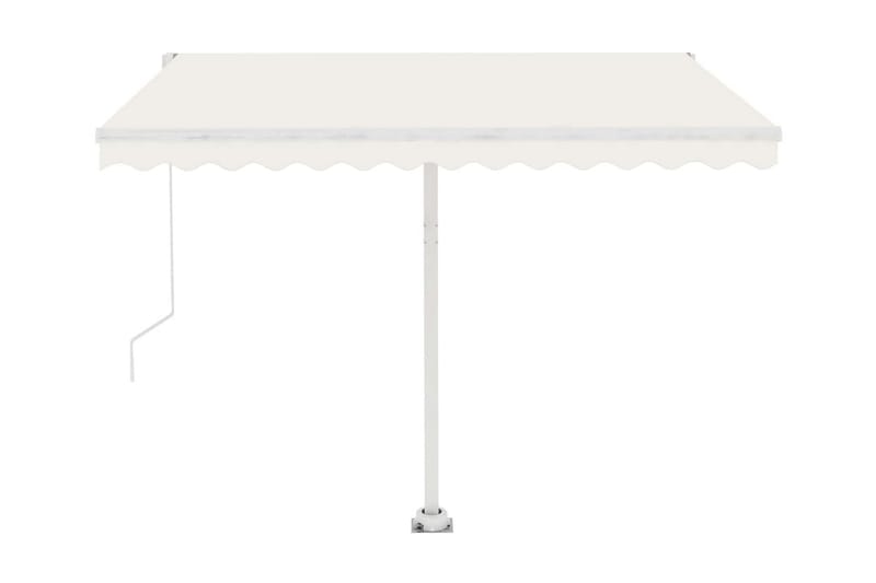 Fristående markis automatisk 350x250 cm gräddvit - Vit - Utemöbler - Solskydd - Markiser