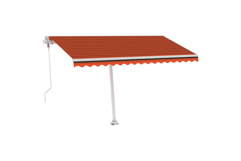 Fristående markis automatisk 400x300cm orange/brun - Orange - Utemöbler - Solskydd - Markiser