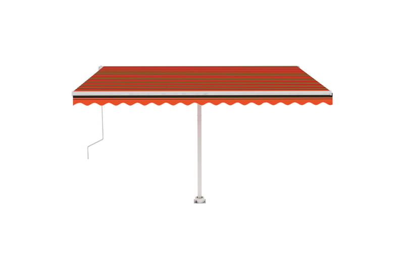 Fristående markis automatisk 400x300cm orange/brun - Orange - Utemöbler - Solskydd - Markiser
