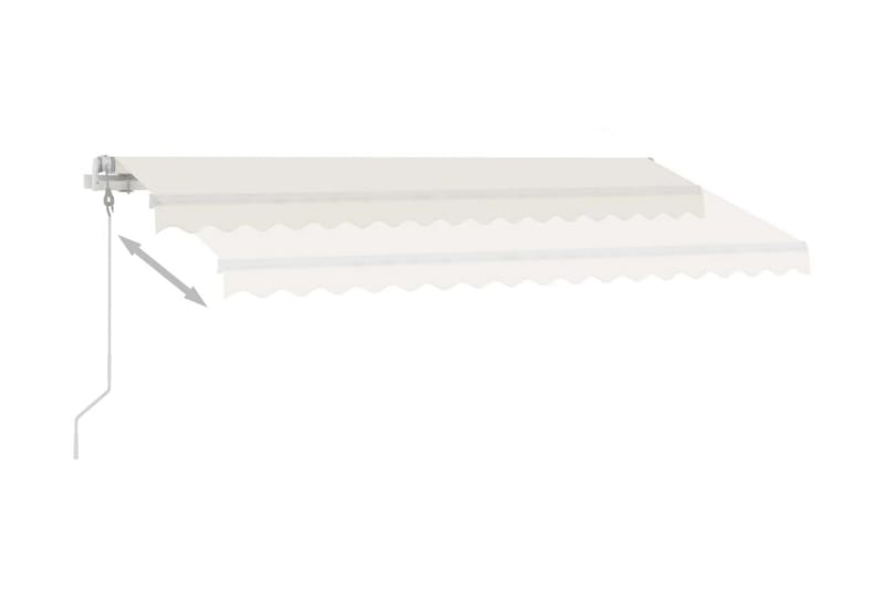 Fristående markis automatisk 450x300 cm gräddvit - Vit - Utemöbler - Solskydd - Markiser