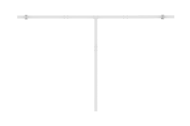 Fristående markis automatisk 450x300 cm gräddvit - Vit - Utemöbler - Solskydd - Markiser