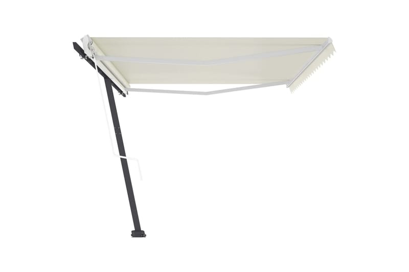 Fristående markis automatisk 500x300 cm antracit - Vit - Utemöbler - Solskydd - Markiser - Fönstermarkis