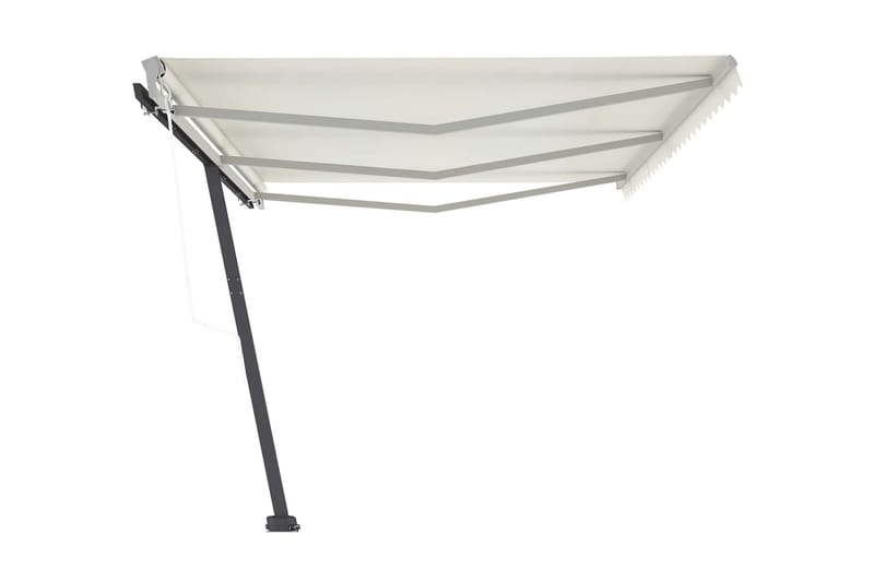 Fristående markis automatisk 600x350 cm gräddvit - Vit - Utemöbler - Solskydd - Markiser - Fönstermarkis