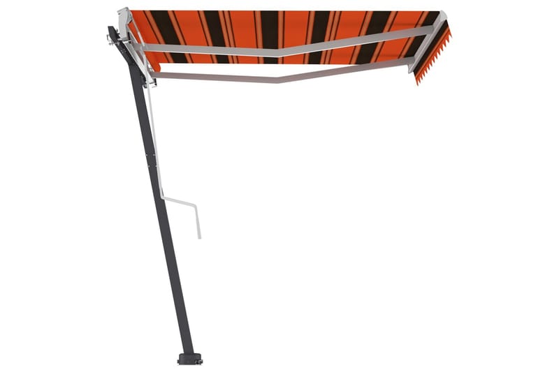 Fristående markis manuell 300x250 cm orange/brun - Orange - Utemöbler - Solskydd - Markiser - Fönstermarkis