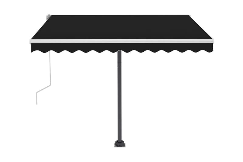 Fristående markis manuellt infällbar 300x250 cm antracit - Grå - Utemöbler - Solskydd - Markiser