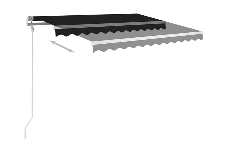 Fristående markis manuellt infällbar 300x250 cm antracit - Grå - Utemöbler - Solskydd - Markiser