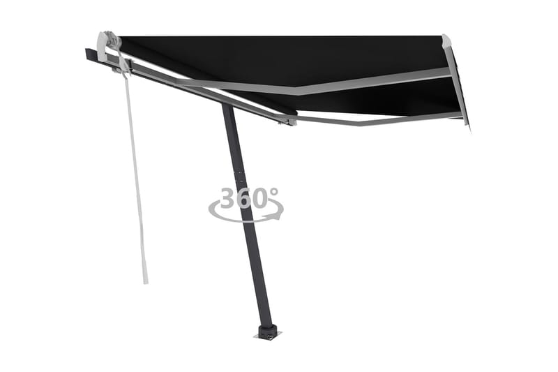 Fristående markis manuellt infällbar 300x250 cm antracit - Grå - Utemöbler - Solskydd - Markiser