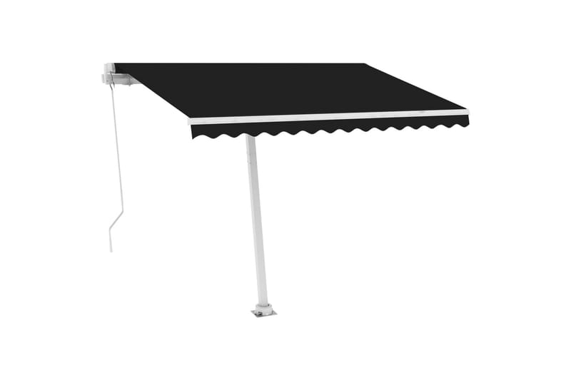 Fristående markis manuellt infällbar 350x250 cm antracit - Grå - Utemöbler - Solskydd - Markiser