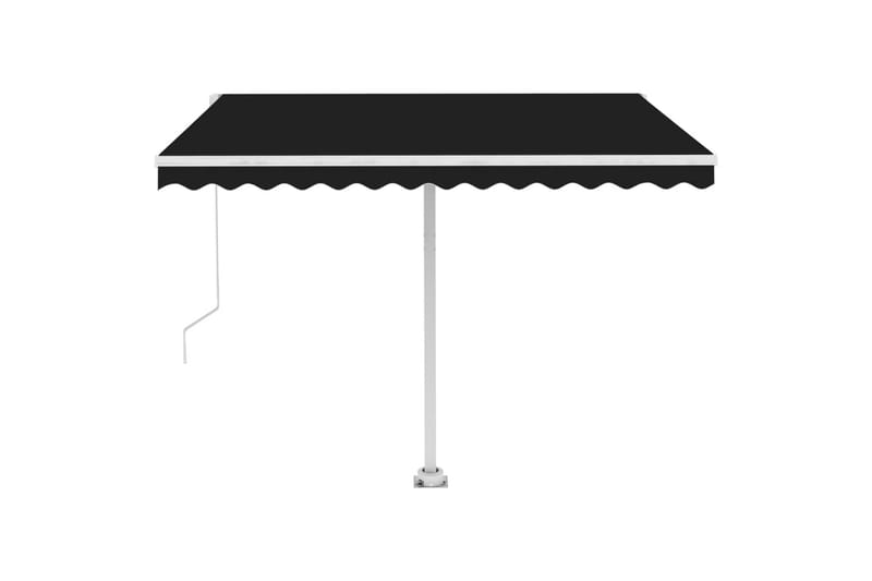 Fristående markis manuellt infällbar 350x250 cm antracit - Grå - Utemöbler - Solskydd - Markiser