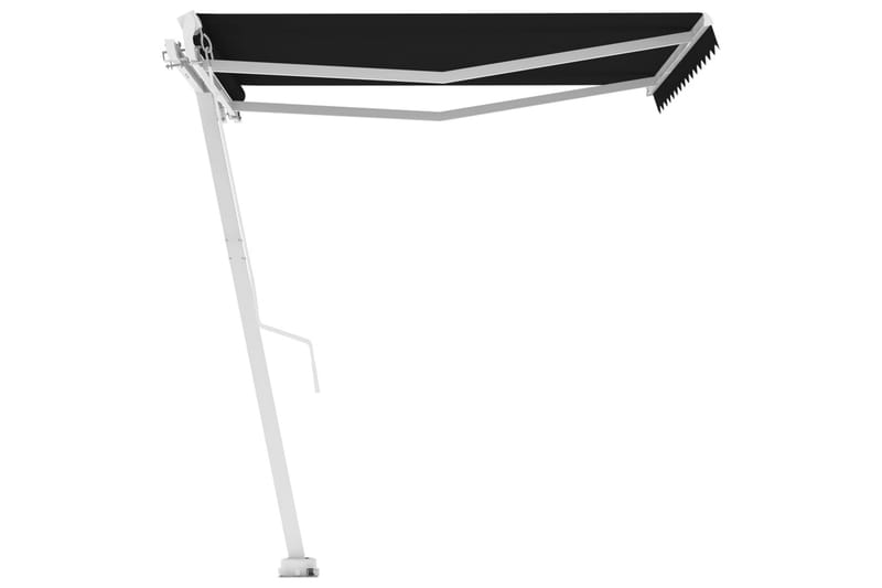 Fristående markis manuellt infällbar 350x250 cm antracit - Grå - Utemöbler - Solskydd - Markiser