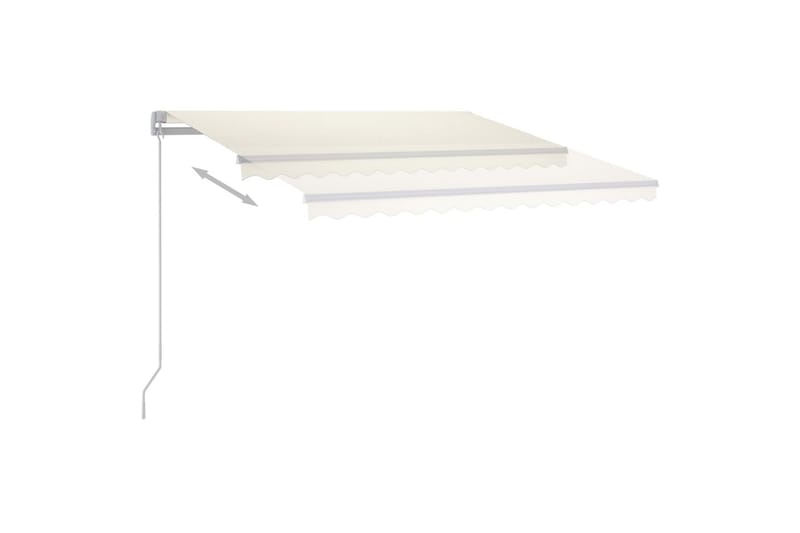 Fristående markis manuellt infällbar 350x250 cm gräddvit - Vit - Utemöbler - Solskydd - Markiser