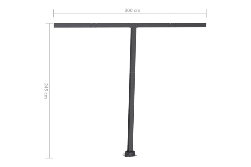 Fristående markis manuellt infällbar 350x250 cm gräddvit - Vit - Utemöbler - Solskydd - Markiser - Fönstermarkis