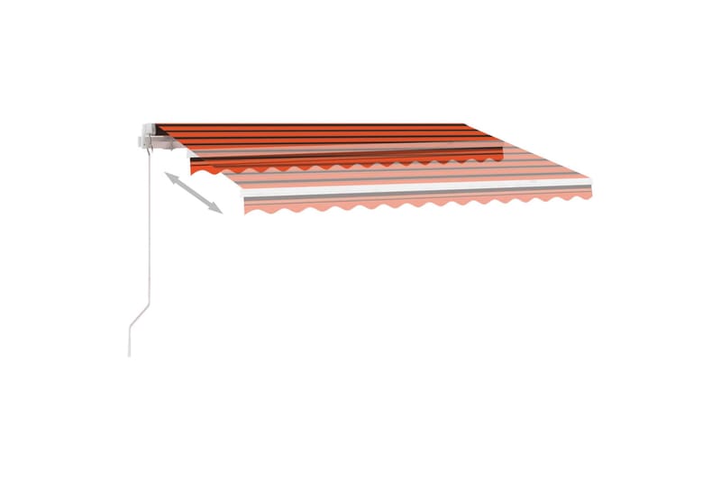 Fristående markis manuellt infällbar 350x250 cm orange/brun - Orange - Utemöbler - Solskydd - Markiser