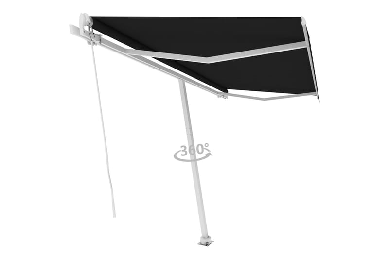 Fristående markis manuellt infällbar 400x300 cm antracit - Grå - Utemöbler - Solskydd - Markiser