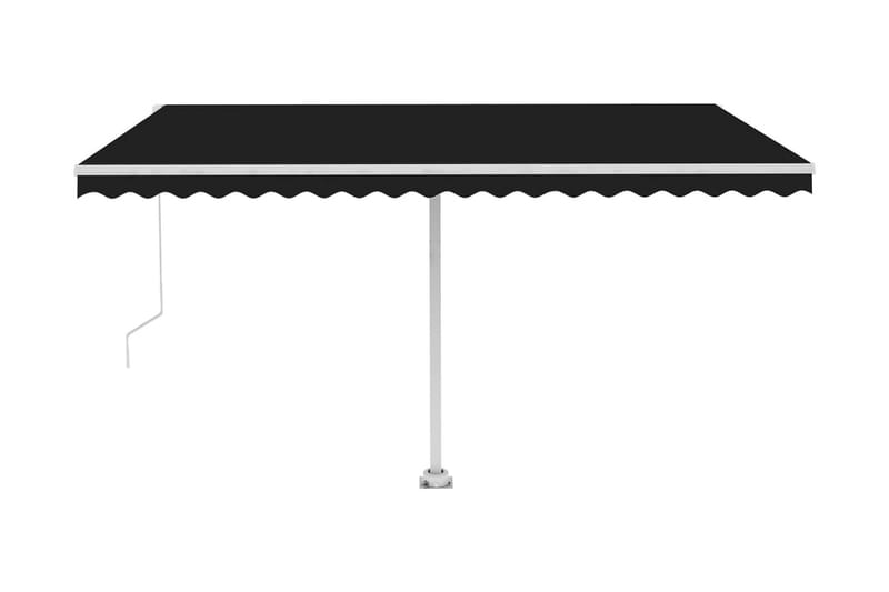 Fristående markis manuellt infällbar 400x300 cm antracit - Grå - Utemöbler - Solskydd - Markiser