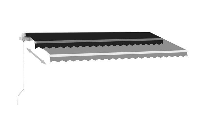 Fristående markis manuellt infällbar 400x300 cm antracit - Grå - Utemöbler - Solskydd - Markiser