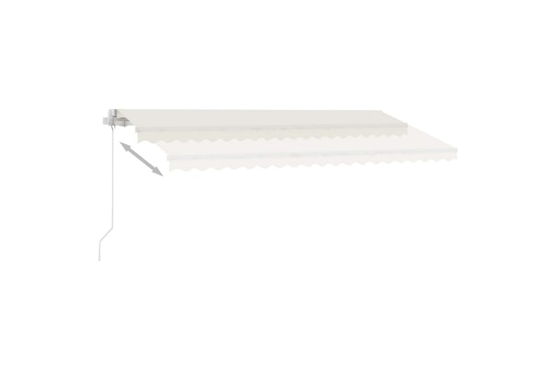 Fristående markis manuellt infällbar 450x350 cm gräddvit - Vit - Utemöbler - Solskydd - Markiser