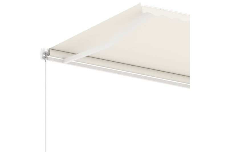 Fristående markis manuellt infällbar 450x350 cm gräddvit - Vit - Utemöbler - Solskydd - Markiser