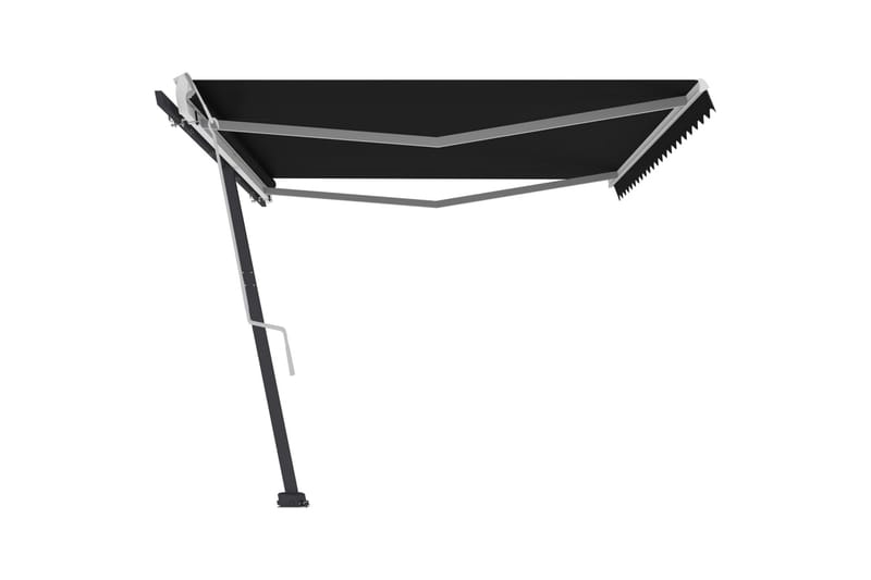 Fristående markis manuellt infällbar 500x350 cm antracit - Grå - Utemöbler - Solskydd - Markiser - Fönstermarkis