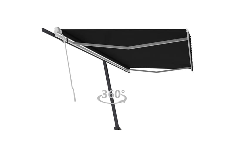 Fristående markis manuellt infällbar 500x350 cm antracit - Grå - Utemöbler - Solskydd - Markiser - Fönstermarkis