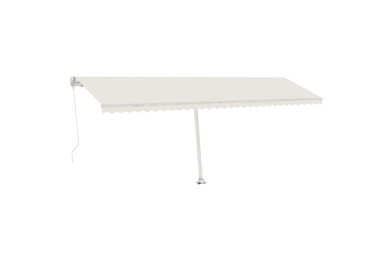 Fristående markis manuellt infällbar 600x300 cm gräddvit - Vit - Utemöbler - Solskydd - Markiser