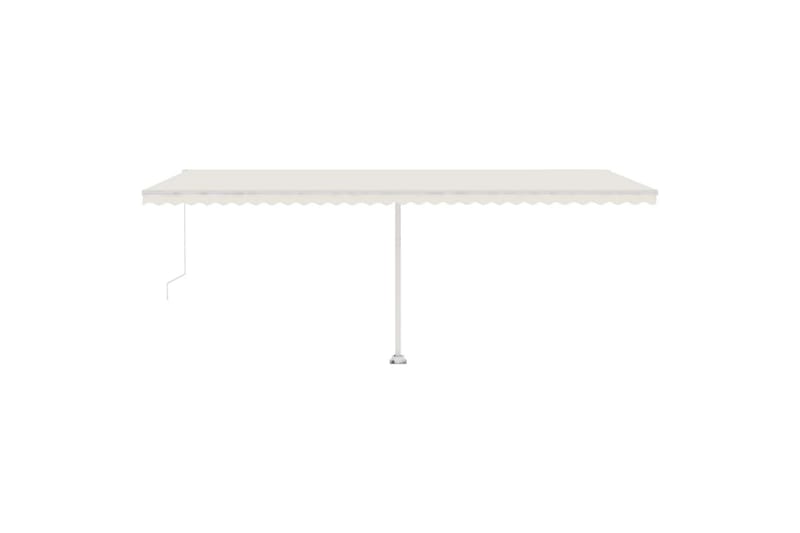 Fristående markis manuellt infällbar 600x300 cm gräddvit - Vit - Utemöbler - Solskydd - Markiser