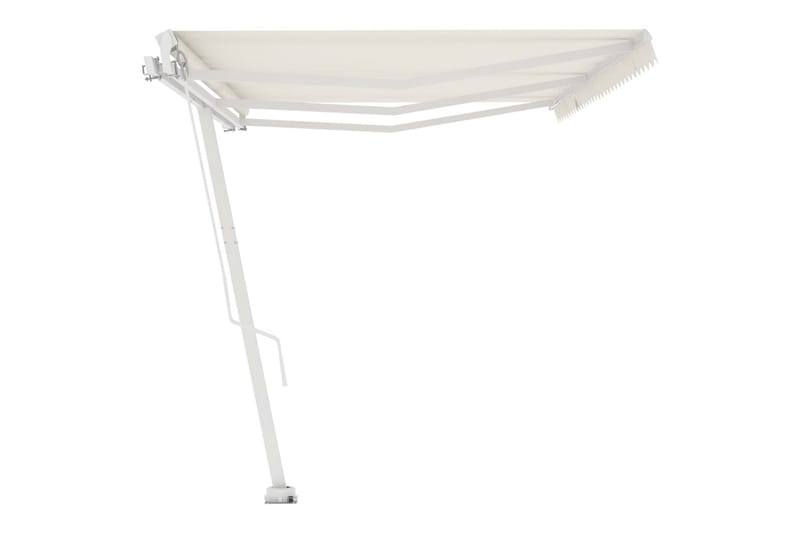 Fristående markis manuellt infällbar 600x300 cm gräddvit - Vit - Utemöbler - Solskydd - Markiser
