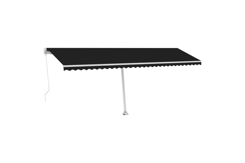 Fristående markis manuellt infällbar 600x350 cm antracit - Grå - Utemöbler - Solskydd - Markiser