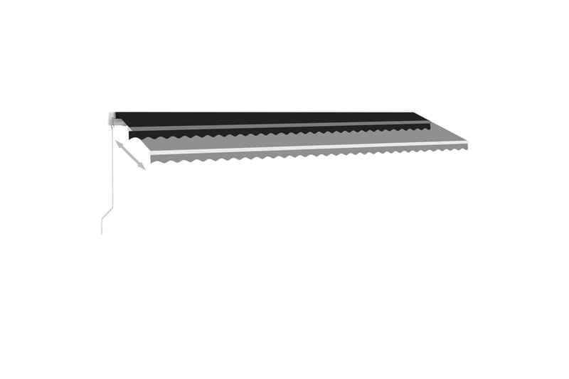 Fristående markis manuellt infällbar 600x350 cm antracit - Grå - Utemöbler - Solskydd - Markiser