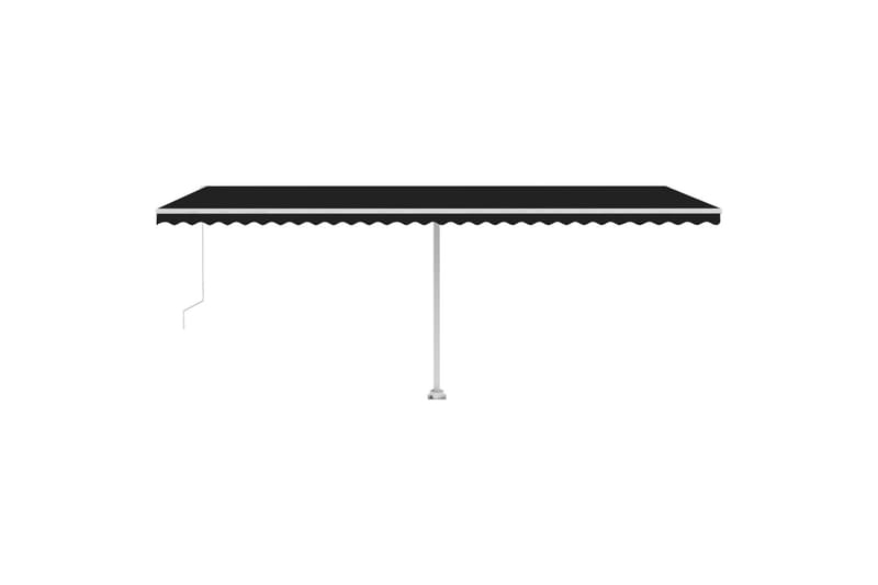 Fristående markis manuellt infällbar 600x350 cm antracit - Grå - Utemöbler - Solskydd - Markiser