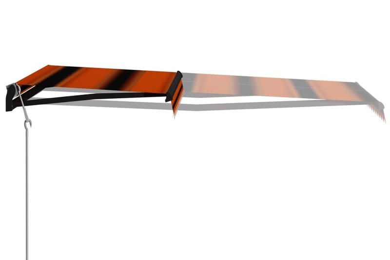 Infällbar markis med vindsensor & LED 350x250 cm orange och - Orange - Fönstermarkis - Markiser