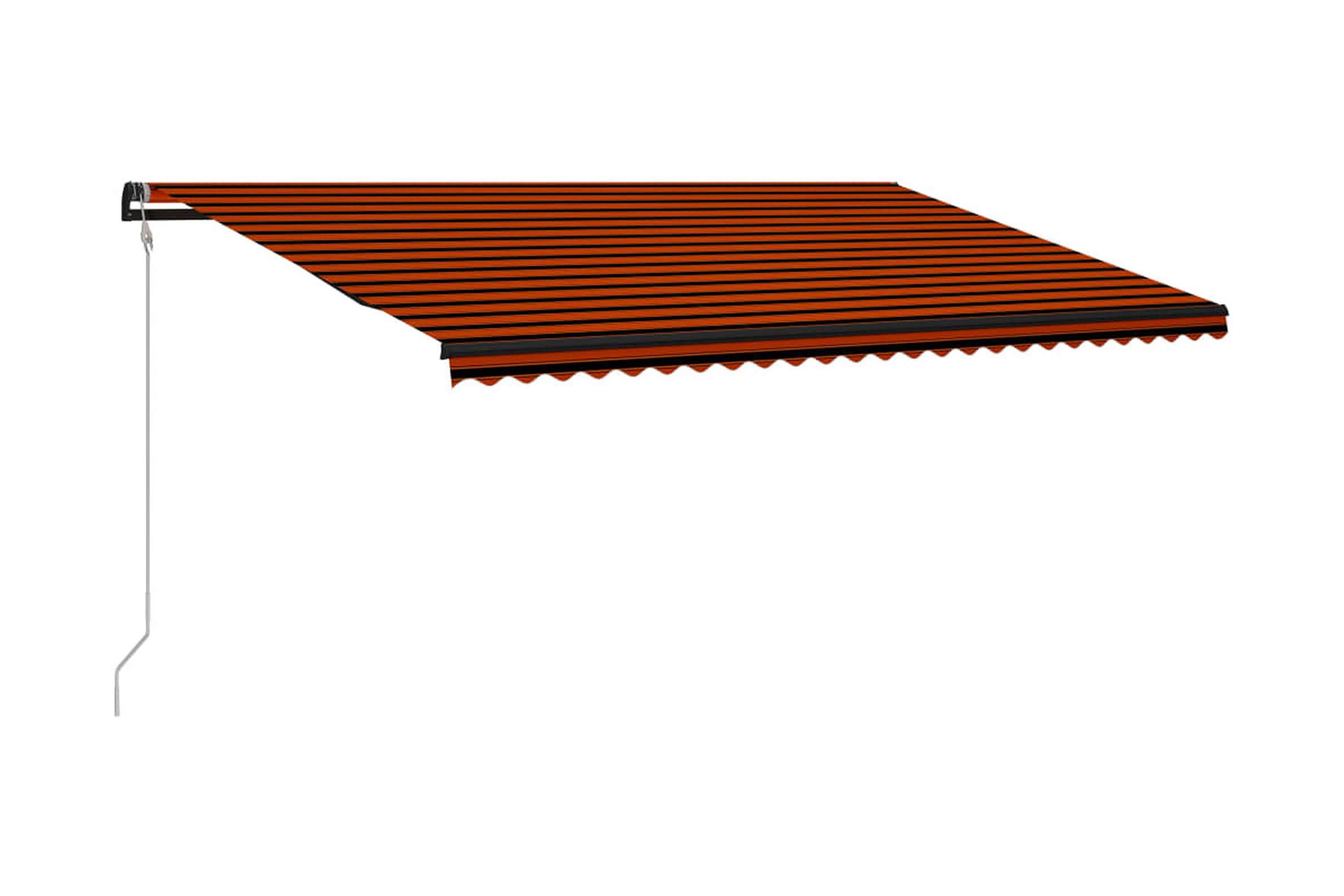 Infällbar markis med vindsensor & LED 600×300 cm – Orange