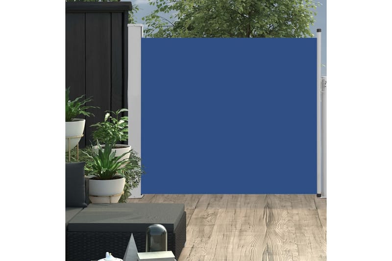 Infällbar sidomarkis 100x300 cm blå - Blå - Utemöbler - Solskydd - Markiser - Sidomarkis