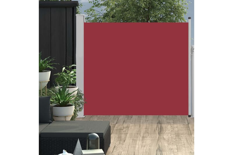 Infällbar sidomarkis 100x300 cm röd - Röd - Utemöbler - Solskydd - Markiser - Sidomarkis